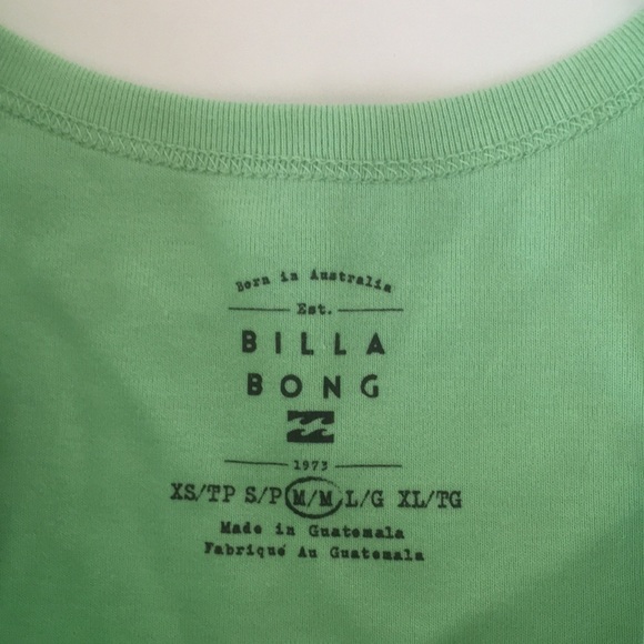 Billabong Crop Tank Top Scoop Neck Raw Hem Tee - Picture 13 of 16